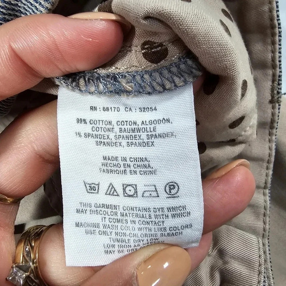 Anthropologie Pilcro and the Letterpress Pants Hyphen Fit Chino Khaki Size 32 - Picture 9 of 10